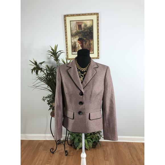 Evan-Picone Women Jacket Size 10 Long Sleeve Clueless Preppy Office Siren Lined - Picture 1 of 9